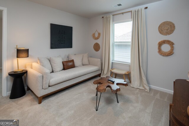 view of carpeted living room