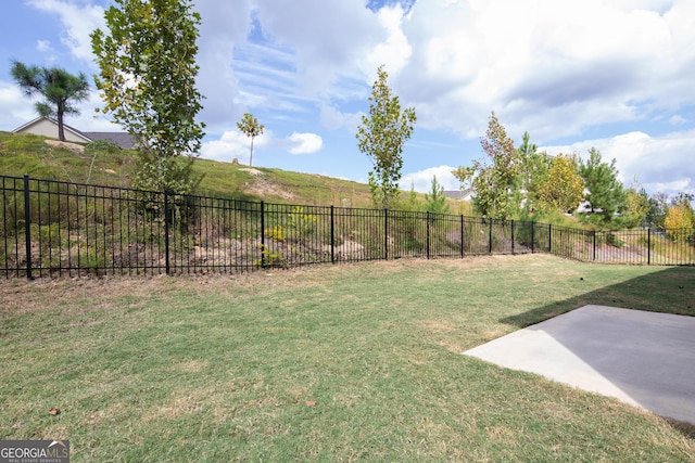 view of yard featuring a patio