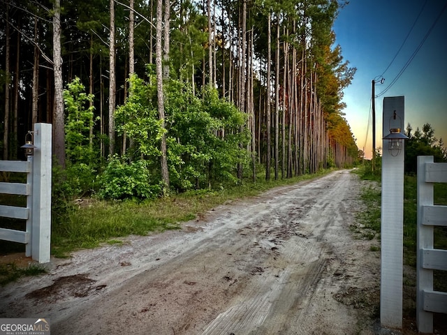 view of road