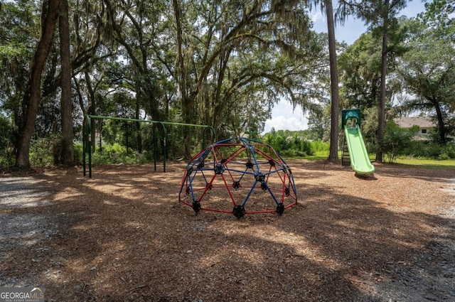 view of community jungle gym