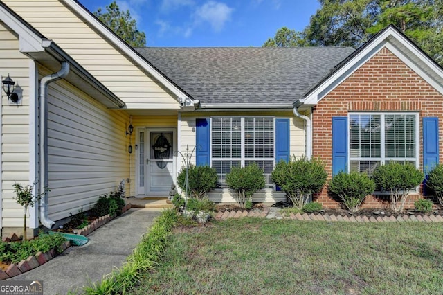 exterior space featuring a lawn