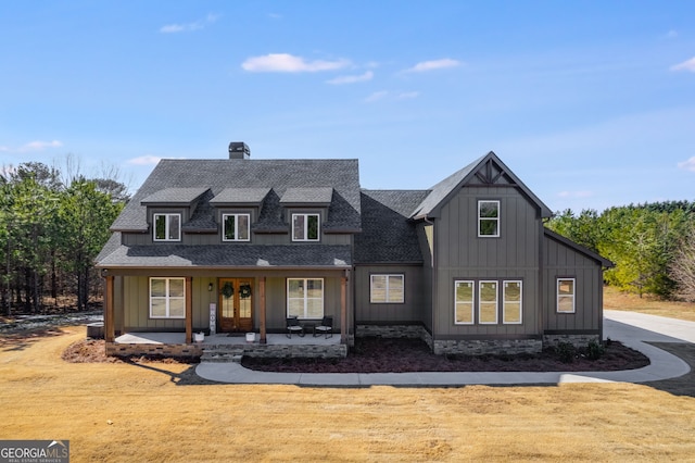 view of front of house with covered porch