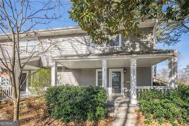 view of front of house with a porch