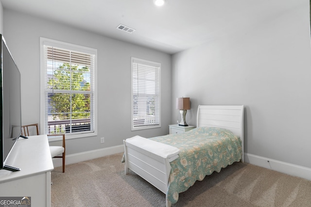 view of carpeted bedroom