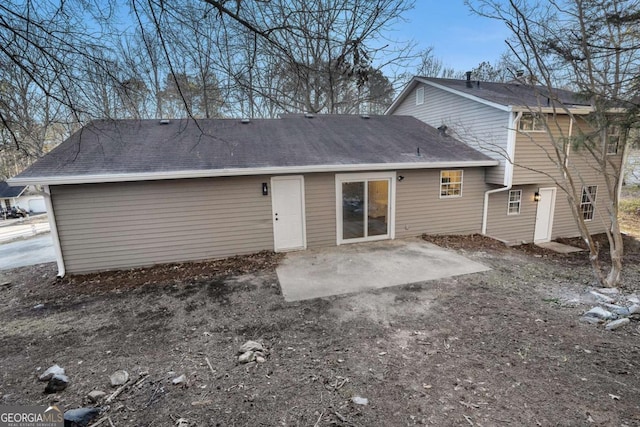 rear view of property with a patio area