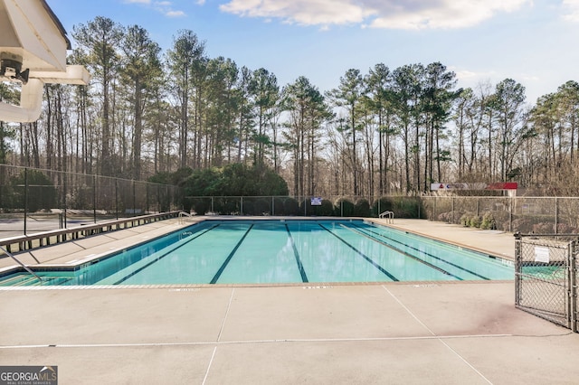 view of pool with a patio area