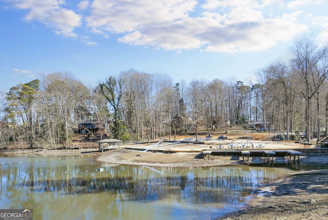 view of property's community featuring a water view