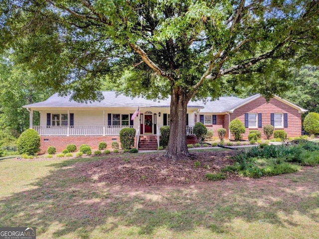 114 Tracy Ln, Mcdonough, GA 30253 - ranch-style house with covered porch
