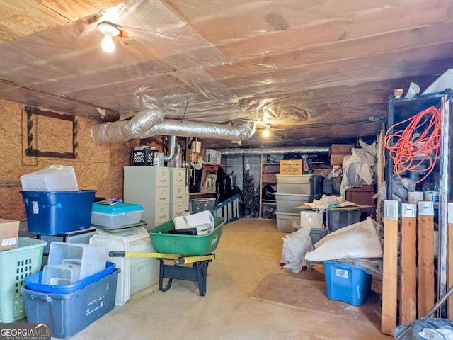 view of basement