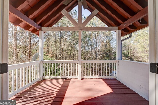 view of wooden terrace