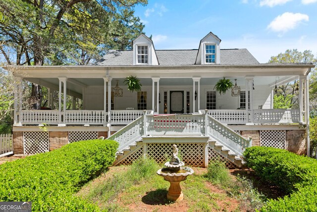 view of front of home with a porch