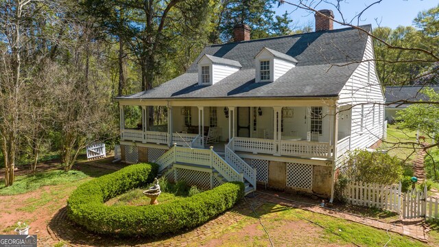 view of front facade with a porch