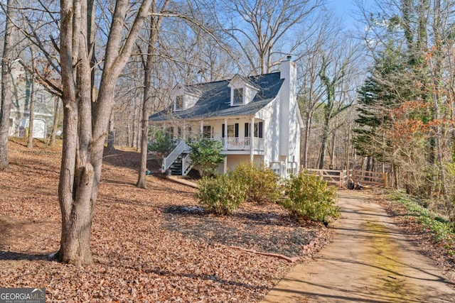 view of front of home featuring a porch