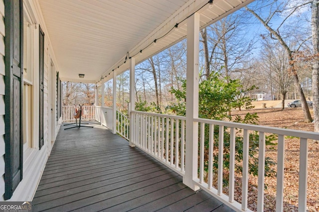 view of wooden deck