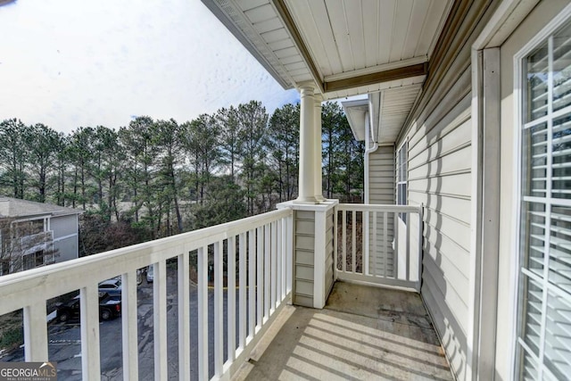 view of balcony