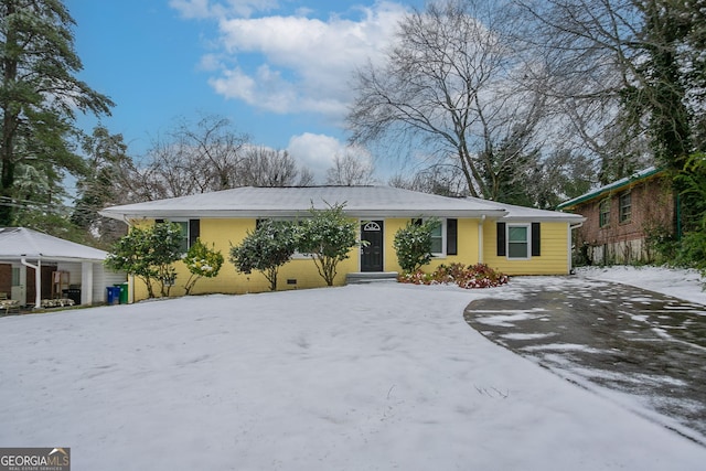 view of ranch-style home