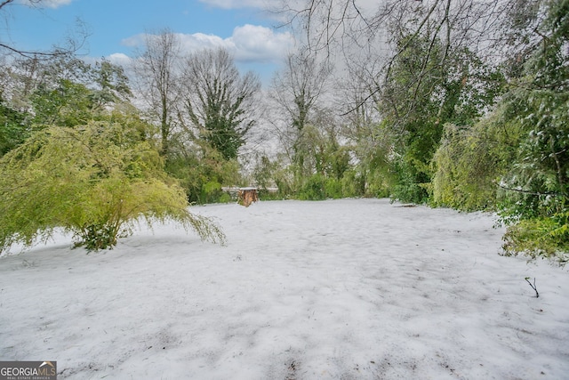 view of snowy view