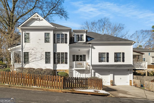 view of front of home featuring a garage