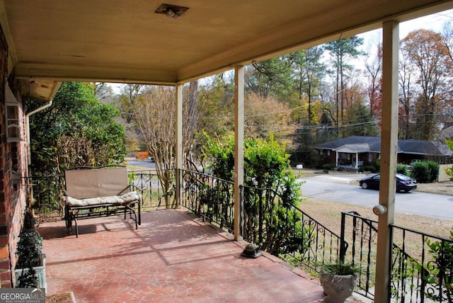 view of patio featuring covered porch