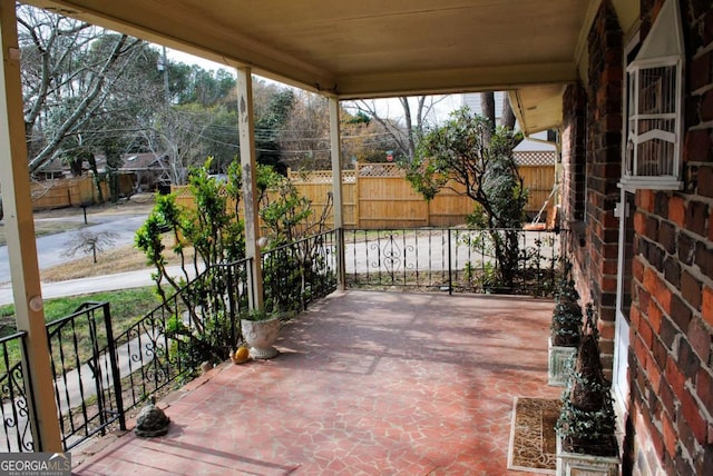 view of patio / terrace featuring a porch