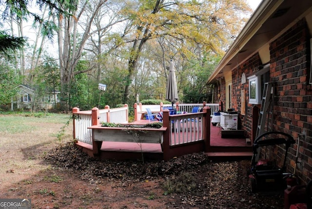 view of wooden deck