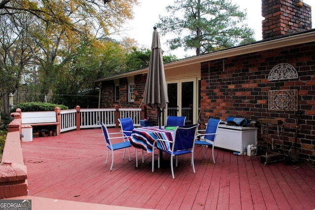 view of wooden terrace