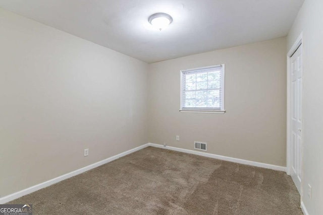 view of carpeted empty room