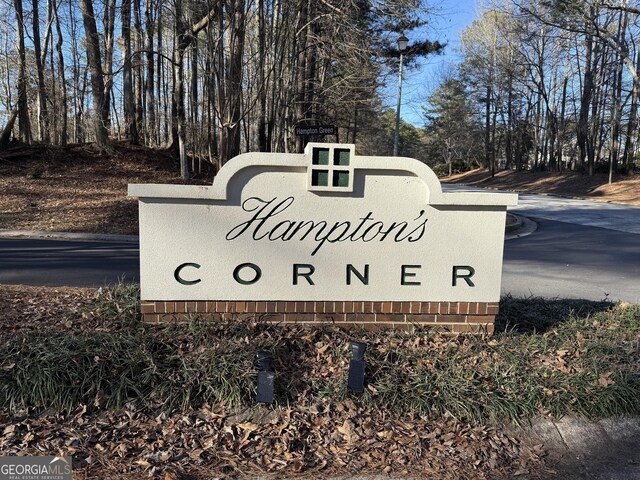 view of community sign