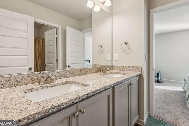 bathroom with vanity