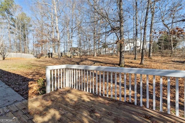 view of wooden terrace