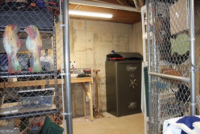 view of storage room