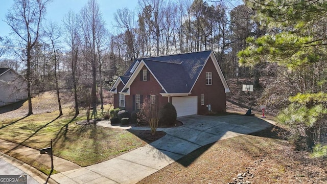 view of home's exterior featuring a garage