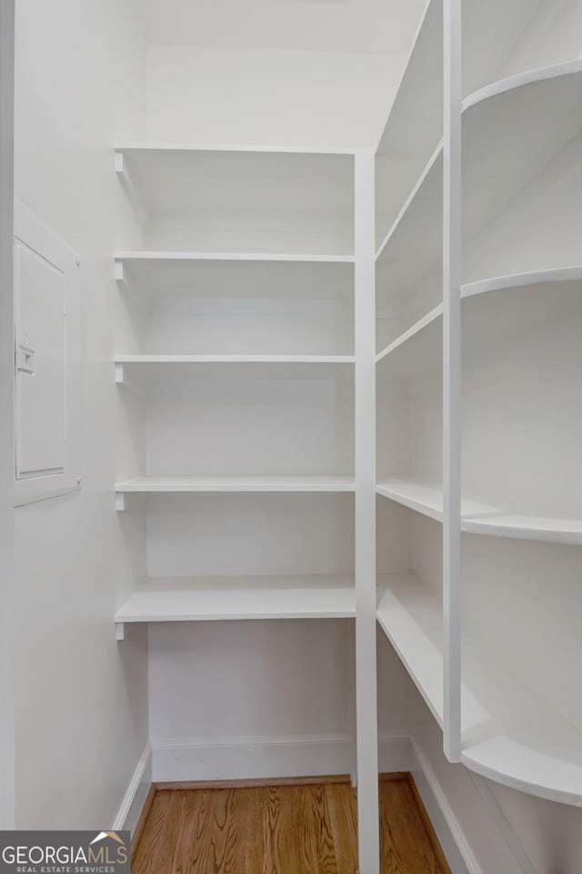 pantry with electric panel