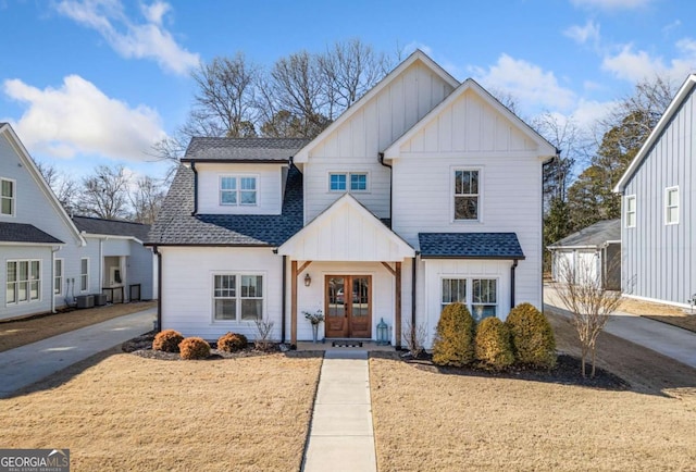 view of front of house with french doors