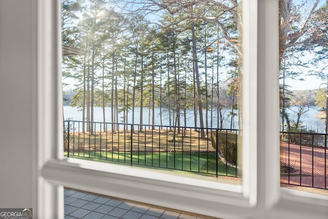 room details with a water view