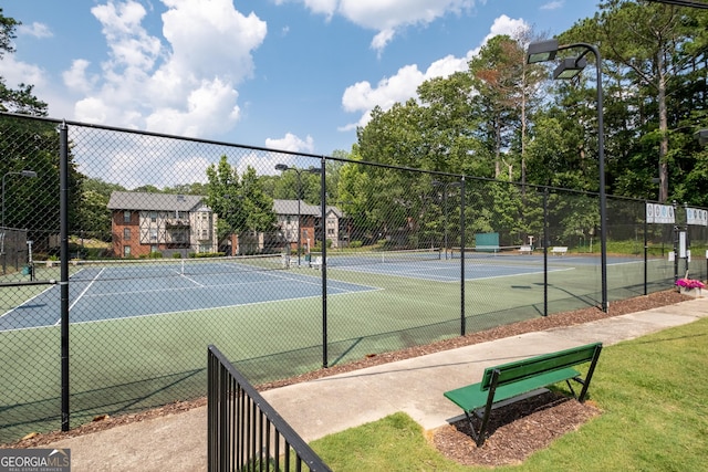 view of tennis court