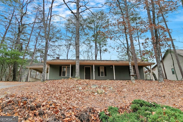 view of ranch-style home