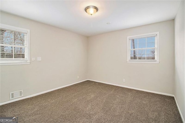 view of carpeted empty room