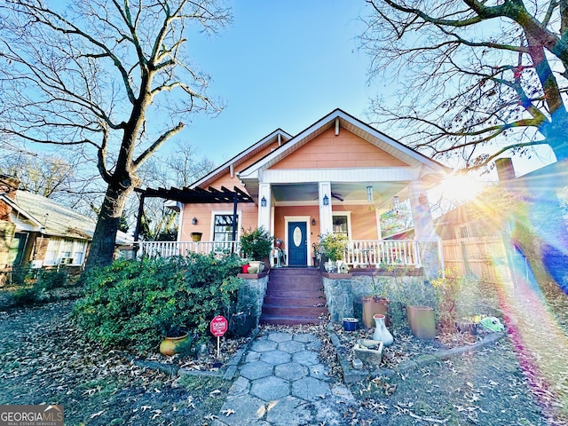 view of front facade with a porch