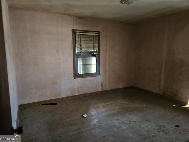 view of spare room