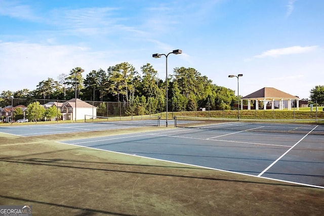 view of tennis court