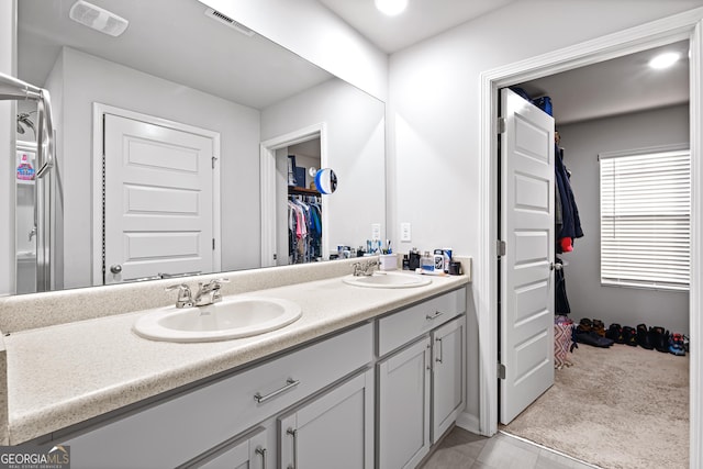 bathroom with vanity