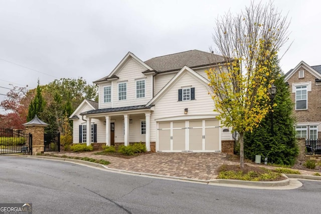 craftsman-style home featuring a garage