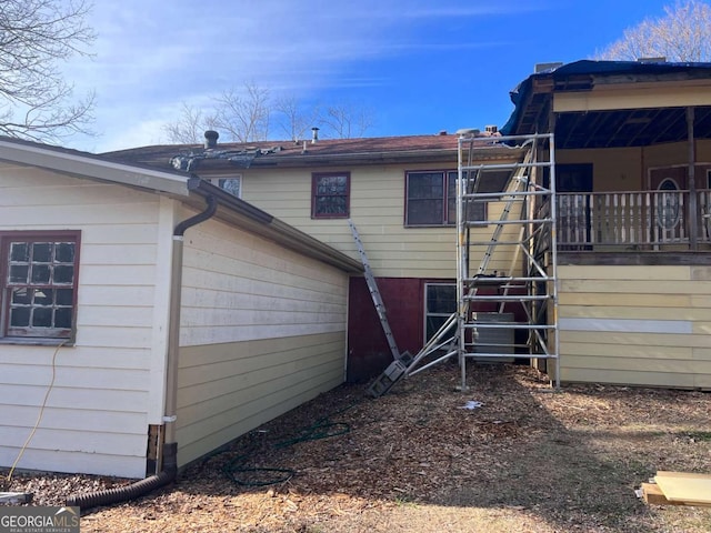 view of rear view of property