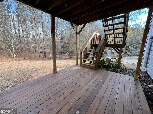 view of wooden deck