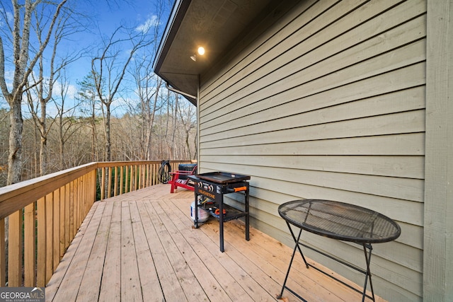 view of wooden deck