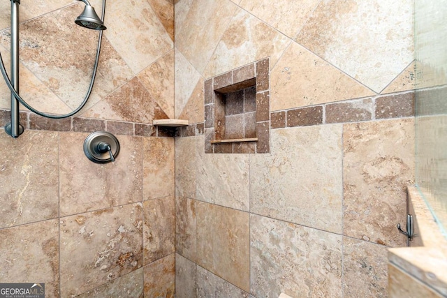 room details with tiled shower