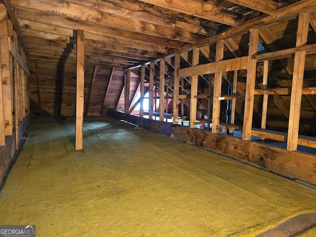 view of attic