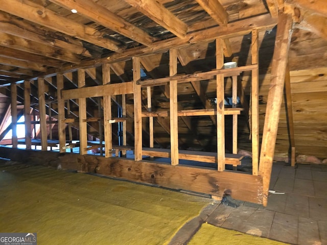 view of attic