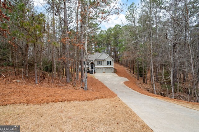 view of property exterior featuring a garage